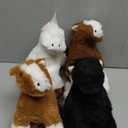Skylety 4 Pcs Stuffed Horse Toy 8 Inch Horse Plush Stuffed Animals Cute Plush Assorted Toy Brown Animals Gifts Party Favors Supplies Decoration(Standing Style)
