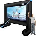 14 FT Inflatable Projector Movie Screen for Outside, Blow up Projector Screen Front/Rear Projection for Backyard Movie Night Outdoor Party
