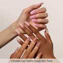 BTArtboxnails XCOATTIPS Bare 5-Shades Nude Press on Nails - 4-Week Wear Short Coffin Press on Nails, Easy to Apply, Soak Off, Salon Quality Value at Home, 16 Sizes - 160 Fake Nails