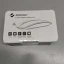 2 x JOYACCESS Rechargeable Wireless Mouse, 2.4G Portable Slim Silent Mouse with USB Receiver and Type C Adapter, 5 Level 3000 DPI, Works with Mac or iPad (Blue & Red)