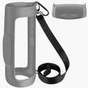 Silicone Case Cover for JBL Charge 4 Portable Waterproof Wireless Bluetooth Speaker, Travel Gel Soft Skin,Waterproof Rubber Carrying Pouch with Strap (Grey)