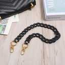 Black Bag Chains Purse Strap Acrylic Handbag Chain Adjustable Handbag Shoulder Strap Replacement, DIY Craft Short Bag Handle for Clutch Purse, Shoulder Bags 17.7" Length