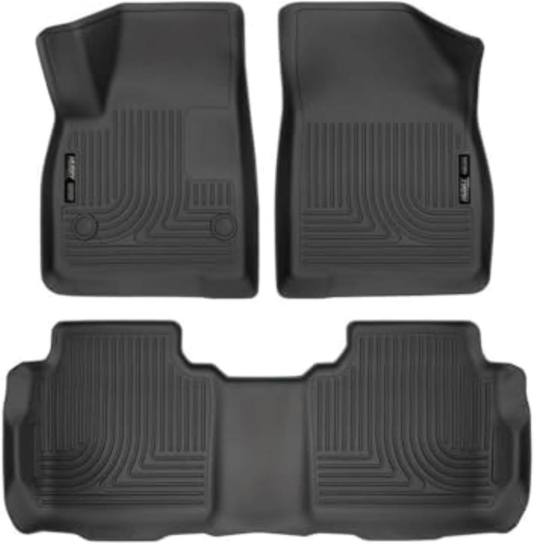 Husky Liners Weatherbeater Floor Mats | Fits 2019-2025 Chevrolet Blazer; 2017-2025 Cadillac XT5; 17-23 GMC Acadia | Front & 2nd Row, 3-pc Black - 99141
