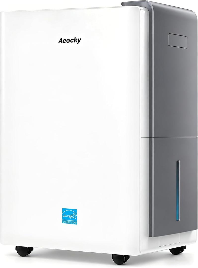 AEOCKY 7000 Sq.Ft Energy Star Most Efficient 2025 Dehumidifier, Max 140 Pint/Day Smart Compressor Dehumidifier with Drain Hose, Intelligent Humidistat,for Basement,Bedroom,Home,Bathroom