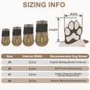 EXPAWLORER Anti-Slip Dog Shoes - 4PCS Waterproof Dog Boots with Reflective Straps for Outdoor Hiking, Dog Paw Protectors for Hot Pavement Winter Snow, Non Slip Dog Booties for Small Medium Large Dogs, 5