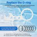 2 x 2 Packs Water Filter Wrench with 6 Durable Rubber O-Rings, Compatible with GE Water Systems GXWH20S, GXWH20T, GXWH20F, GXWH04F, GXRM10RBL, GX1S01R, Water Filter Housing Removal and Installation Tool