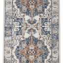 Hallway Washable Runner Rug - 4x2 Kitchen Rugs Entryway Rug Runner Vintage Soft Floor Mat Non Slip Indoor Farmhouse Carpet for Bathroom Living Room Bedroom (4x2 Brick)