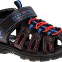 Beverly Hills Polo Club boys Boys Athletic Active Sandals (Black)