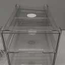 mDesign Plastic Stackable Bathroom Storage Organizer Bin with Pull Out Drawer for Cabinet, Vanity, Shelf, Cupboard, Cabinet, or Closet Organization - Lumiere Collection - 2 Pack - Clear