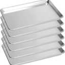 6 Pack Big Size Baking Sheet Pan, Aluminum Commercial Cookie Sheet Pan, Durable & Anti-Stick 15x 21, 6-pack Solid Large Size