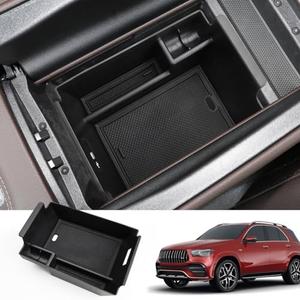 MARCHFA Center Console Organizer Compatible for 2020-2023 2024 2025 Benz GLE 350 450 W167 53 AMG Accessories Armrest Tray Organizer Insert Storage Box for GLS 450 2020 2021 2022 (Black)