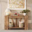 Tohomeor Console Table for Entryway, 47 Inches Narrow Sofa Table Behind The Couch, Farmhouse Wood Entry Table with Storage Shelves for Hallway Foyer Living Room, Rustic Wood Grain, 47.24"W
