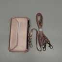 Wallet Case Compatible with iPhone Air 6.5" RFID Blocking 10-Card Holder Soft PU Leather Magnetic Snap Shoulder Strap Zipper Pocket Phone Case Fit for iPhone 17 Air for Women - Rose Gold