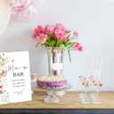 2 x Boho Wildflower Mom-osa Bar Sign for Baby Shower, 1 Pack Wooden Sign with Stand Tabletop Decor, Baby Shower Drinks Table Sign, Boho Baby Shower Decoration, Gender Neutral Party Supplies - LE01