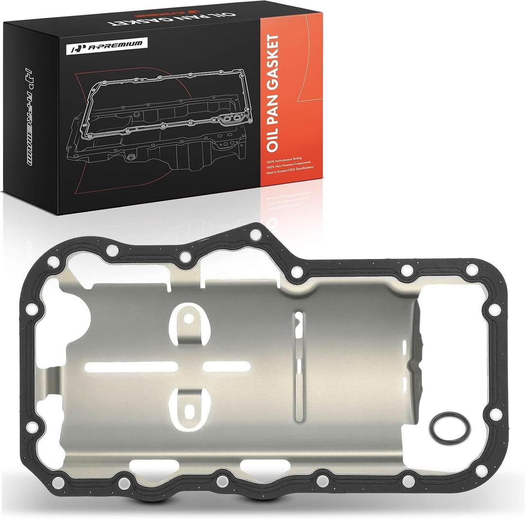 A-Premium V6 3.7L Engine Oil Pan Gasket Set, Compatible with Ram 1500 2011-2012, Dakota & Jeep Grand Cherokee 2005-2010, Liberty, Commander & Dodge Ram 1500, Durango, Nitro & Mitsubishi Raider