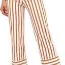 luvamia Striped Jeans for Women Wide Leg High Waisted Trendy Patch Pockets Stretchy Denim Pants Casual Trouser Jeans (Orange, L)