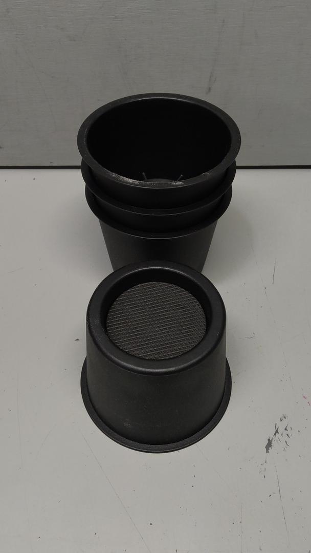 Bed Risers 4 Inch Heavy Duty, Round Furniture Risers for Bed Desk Table Sofa Couch，Bed Lifts Risers, Support up to 3300 Lbs(4 Pack Black)