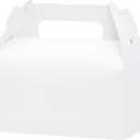 3 x UnicoPak 10 Pack Party Favor Boxes Treat Boxes, White Gable Gift Boxes for Party Favors Goodies Cookies Treats Candies Meals Lunch, 6.5x3.5x3.5 Inches