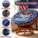 250th Anniversary Papasan Cushion Cover,Navy Blue, 50 Inch | Outdoor Indoor Papasan Chair Cushion Covers Water Resistant, Papasan Chair Cushion Slipcover with Zipper and Straps