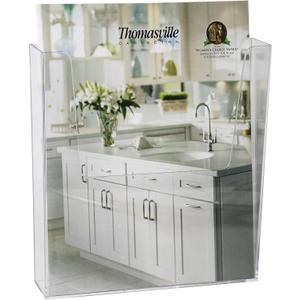 Clear-Ad - Acrylic Wall Mount Brochure Holder 8.5x11 - Plastic Hanging Flyer Holders - Adhesive or Wall Mounted File and Magazine Rack - Single Pocket Literature Display Box - LHW-M161 (Pack of 16)