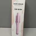 Automatic Curling Iron, 1.25 Inch Hair Curler with 4 Temp. Options, 10S Fast Heating, 2-Way Rotation, 30 Min Auto Shut-Off, Anti-Scald-Tangle for Long Hair, Dual Voltage for Travel (Khaki)