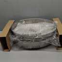 Large Roasting Pan with Rack and Lid, Gifts for Mom Women Wife, Stainless Steel Large Oval Roaster, Nonstick Oven Cookware for Turkey Chicken, 21 Inch