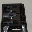 PQRQP 3 in 1 Professional Wireless Lavalier Microphone for iPhone, Android, Camera, Wireless Microphones, Mini Microphone, Crystal Clear Sound Quality for Recording, Live Streaming, Microphone Clips (Elegant Black)