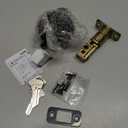 1 Side Keyed Deadbolt Lock,Single Cylinder Dead Bolt, Matte Black Round Exterior Keyed Front Entry Inside Door Deadbolt