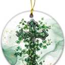 Saint Patrick's Day Ornament | Irish Celtic Cross Christmas Ornament, Irish Blessing Christmas, Celtic Cross Watercolor