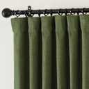 NICETOWN Thick Room Darkening Faux Linen Forest Green Curtains for Bedroom, Pinch Pleated Light Blocking Thermal Insulated Sound Reducing Window Treatments for Living Room, W50 x L84, 2 Panels