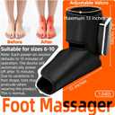 Portable Air Compression Ankle and Foot Massager with Heat for Pain Relief and Circulation, Smart Timer, Cordless Foot Massager for Neuropathy, Gifts for Mom Dad Men Women (Size 6 to 10,1PC)