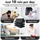 Cervical Traction Orthotic Chiropractic Neck Alignment Device for Spinal Curve Tension Stretching Forward Head Posture Pain Relief and Physical Therapy (Black)