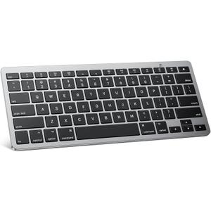 Bluetooth Keyboard for Mac, OMOTON Compact Wireless Keyboard Compatible with MacBook Pro/Air, iMac, iMac Pro, Mac Mini, Mac Pro Laptop and PC, Grey