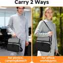 Insulated Lunch Box Dual Compartment Lunch Bag Leakproof Cooler for Men Women with Adjustable Strap,for Work, Picnic, Beach, Camping, TravelBlack Grey-12L