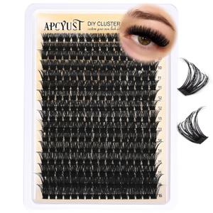 Eyelash Clusters Wispy Fluffy 9-16mm Natural Individual Lashes 100D D Curl DIY Extension Cat Eye Mink Lash Clusters