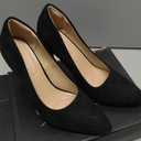 mysoft Women's High Heels Pumps Closed Pointed Toe Stiletto 4IN Heels Dress Wedding Shoes Black Suede Size 8