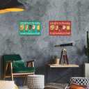 6 x Cute Movie Theatre Gaming Room Snacks Sign - Let's All Go To The Lobby Vintage Wall Decor 12" * 8" (030) (Red)