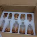 Glass Bud Vase Set of 20, Small Flower Vases, Glass Vases for Centerpieces, Vintage Home Table Decorations Bud Vases (20 Pcs, Amber)