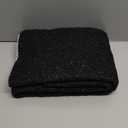 HITSLAM Non Slip Bathtub Mat 40 x 16 Inch, Extra Long Bath Mat for Tub, Soft PVC Loofah Shower Floor Mat with Drain, Quick Drying Bathroom Tub Mat for Wet Area, Without Suction Cup, Black