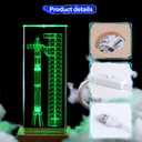 SpaceX Starship Collector's Crystal Lamp, 3D Laser-Etched Rocket Night Light, Ultimate Gift for Space Enthusiasts, Sci-Fi Fans & Mars Dreamers (Large)