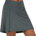 beroy Women Quick Dry and Breathable Cycling Skirt Shorts, Bike Skorts Pantskirt with 3D Padded (3X-Large, Grey/Pink)