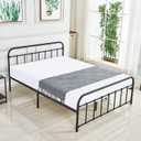 DIKAPA Twin Size Bed Frame &Base/Metal Platform Mattress Foundation/Box Spring Replacement