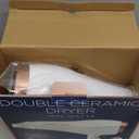 Conair Double Ceramic Hair Dryer with Ionic Conditioning, Includes Diffuser & Concentrator Nozzle, FrizzFree Blow Dryer for All Hair Types, White, 566DCN