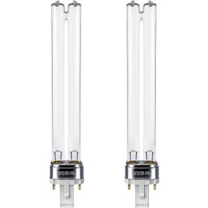 2-Pack 13W UV Light Bulb Replacement with G23 Base, Compatible with Jebao Pond, SunSun, Grech and Other Pond Clarifier Systems, 7.25 Inch UV Lamp Bulb for Pond Filter