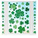 9 Sheets St Patricks Day Window Clings, 116 PCS St Patrick's Day Shamrock Window Stickers for St Patricks Day Decorations, Green Static Spring Window Clings for Glass Windows Decor