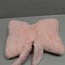 Pink Bow Pillow,12'' Bow Shaped Pillow with Faux Rabbit Fur,Soft Bow Throw Pillows Aesthetic Bow Decorative Pillows for Bed Sofa Couch Home Decor (Small-12 * 9 Inch)