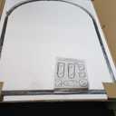 Vanity Bathroom Mirror for Wall, 40"x30" Arched Bathroom Mirror for Over Sink, Arched Metal Frame for Bedroom, Living Room, Entryway, Hanging or Leaning, Black