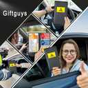 Giftguys Car Insurance and Registration Card Holder | for BMW Ford Tesla Cadillac All Cars | Store Cards, ID License & Essential Documents | Premium Leather with Magnetic Closure (Carbon Fiber+Yellow Flag)