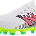 New Balance Unisex Furon Destroy Fg V7+ Soccer Shoe, White/Hi-Lite/Black, 7 Wide US Men
