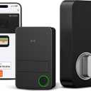 X3 Apple Home Key Door Lock Deadbolt, iOS ONLY, Smart Keyless Entry Door Lock with Fingerprint, Works with HomeKit Over Thread (Border Router), Voice/App/Remote Control, IP65 Weatherproof, Black